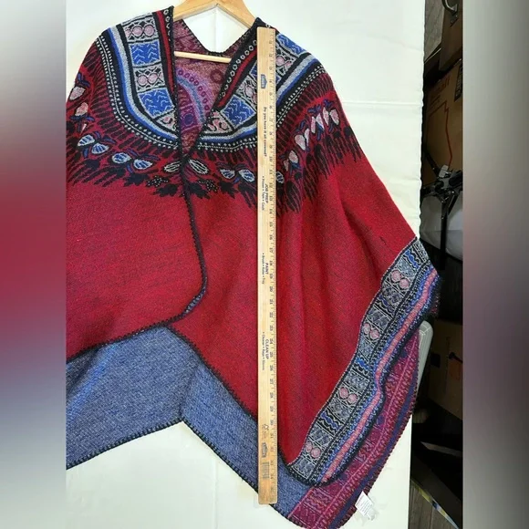 Multicolored Waterfall Sweater Cardigan Shawl One Size - Picture 6 of 7